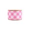 LaRibbons 2 1/2" Wired Ribbon, Pink/White Herringbone, 10 Yard Roll